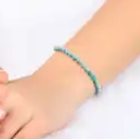 Blue Opal Beaded Bolo Bracelet in Platinum / Sterling Silver 13.90 cwt - Picture 4 of 6